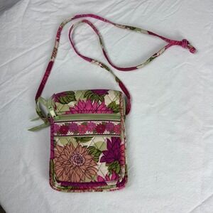 Vera Bradley Hello Dahlia Crossbody Wallet Phone‎ Purse Travel Bag